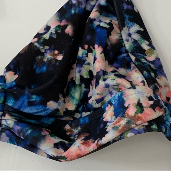 Badgley Mischka Floriana Bikini Top Halter Style w Rose Gold U Bar - Picture 13 of 14